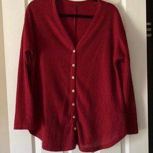 waffle textured blouse size extra large